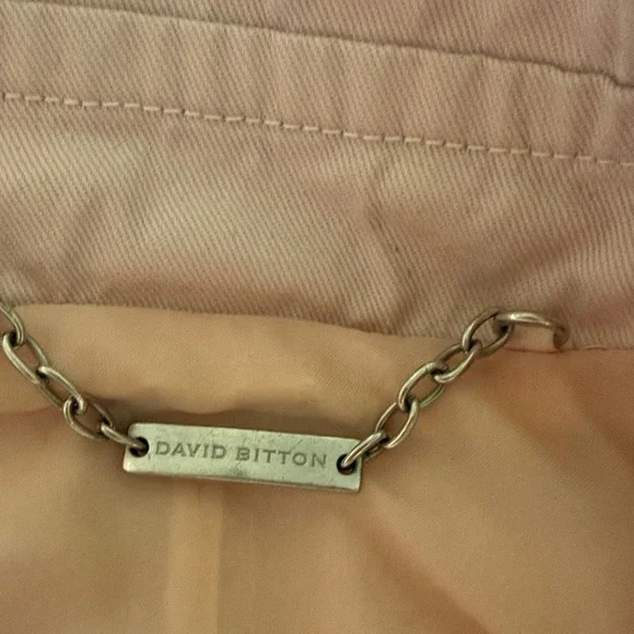 Buffalo David Bitton Pink Trench Coat Jacket Satin Belt Pockets Small Womens - Picture 5 of 9